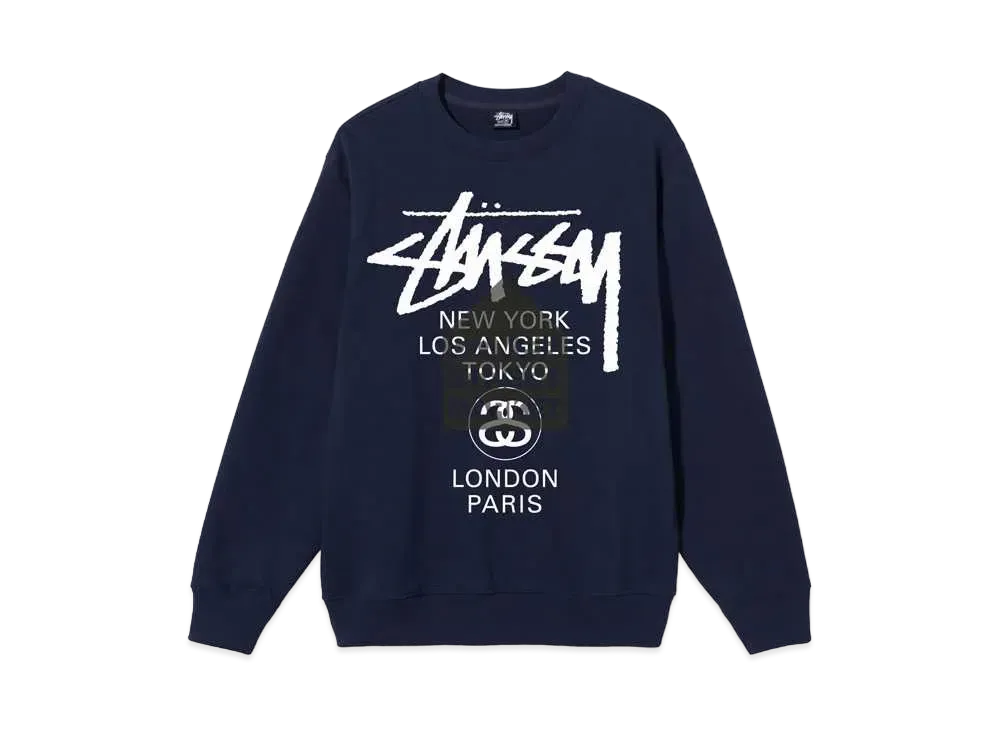Stussy DSM WORLD TOUR CREW "Navy"