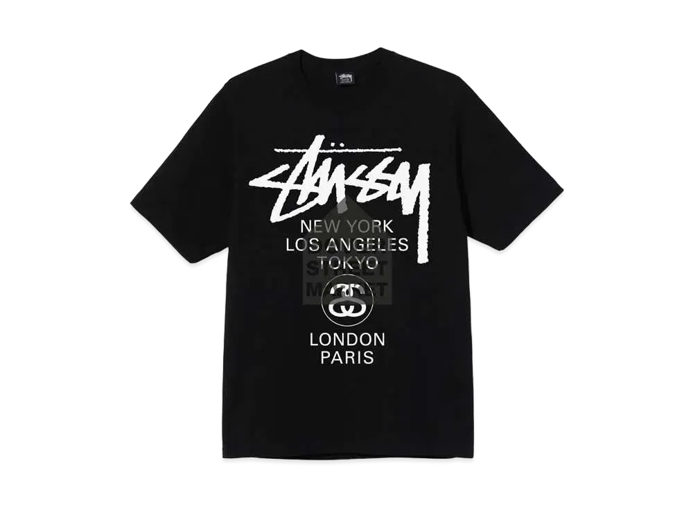 Stussy DSM WORLD TOUR S/S TEE "Black"
