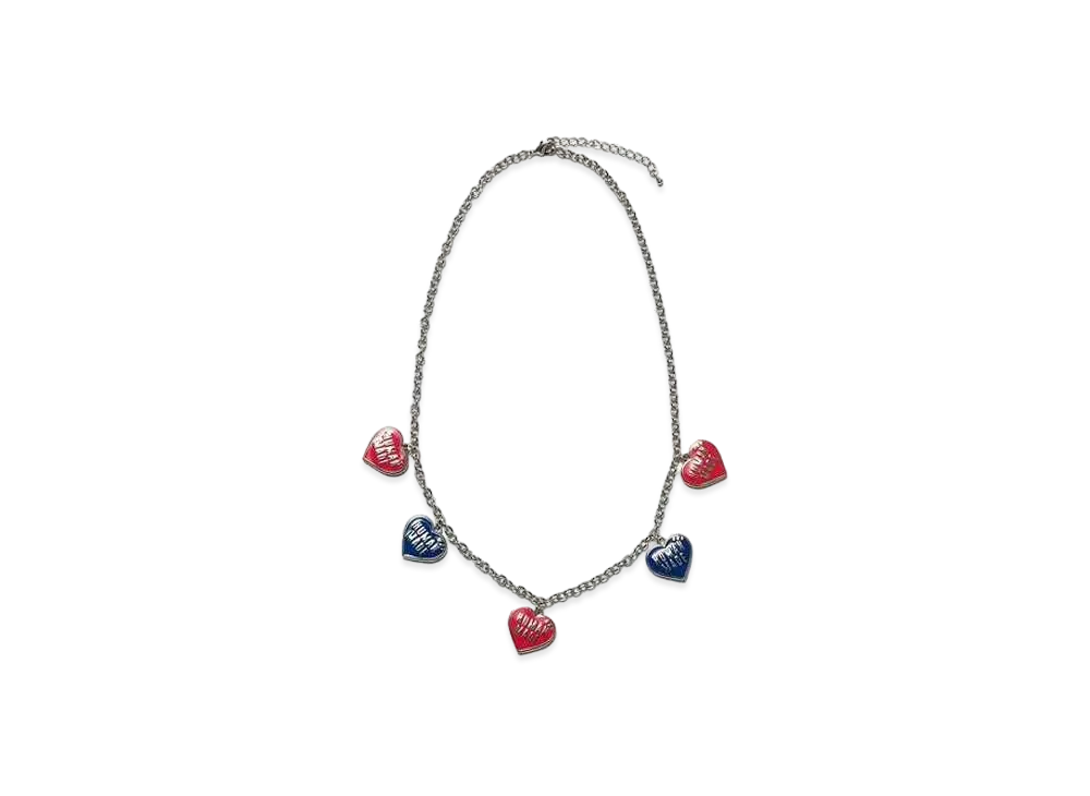 ヒューマン メイド ハート ネックレス "レッド/ブルー" HM21GD064