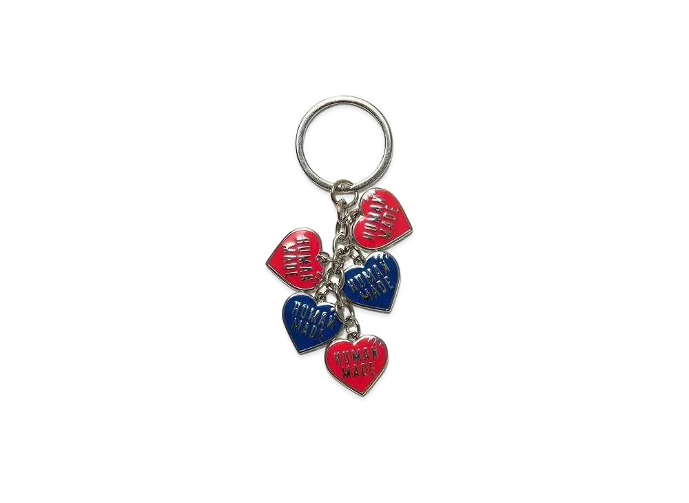 ヒューマン メイド ハート キーチャーム "レッド/ブルー"
