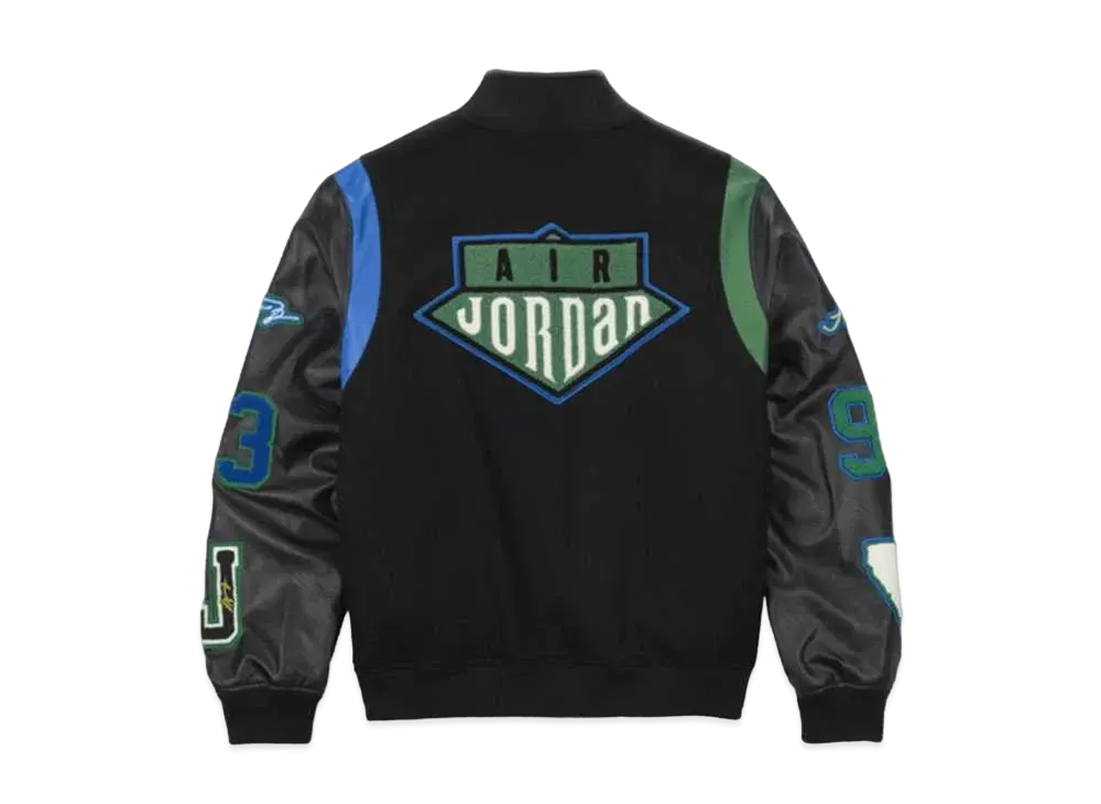 Air Jordan Aleali May Varsity Jacket "Black"