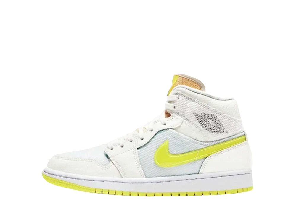 ナイキ ウィメンズ エアジョーダン1 ミッド SE "ボルテージイエロー"