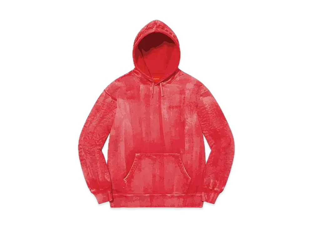 Supreme Brush Stroke Hooded Sweatshirt "Red"
