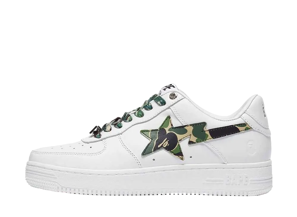 ア ベイジング エイプ ベイプスタ ホワイト ABC カモ "グリーン" (2021)