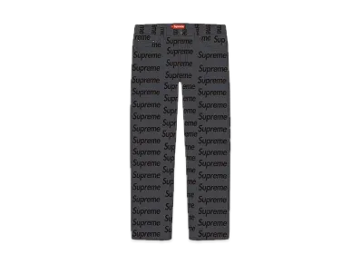 Supreme Frayed Logos Regular Jean "Black"