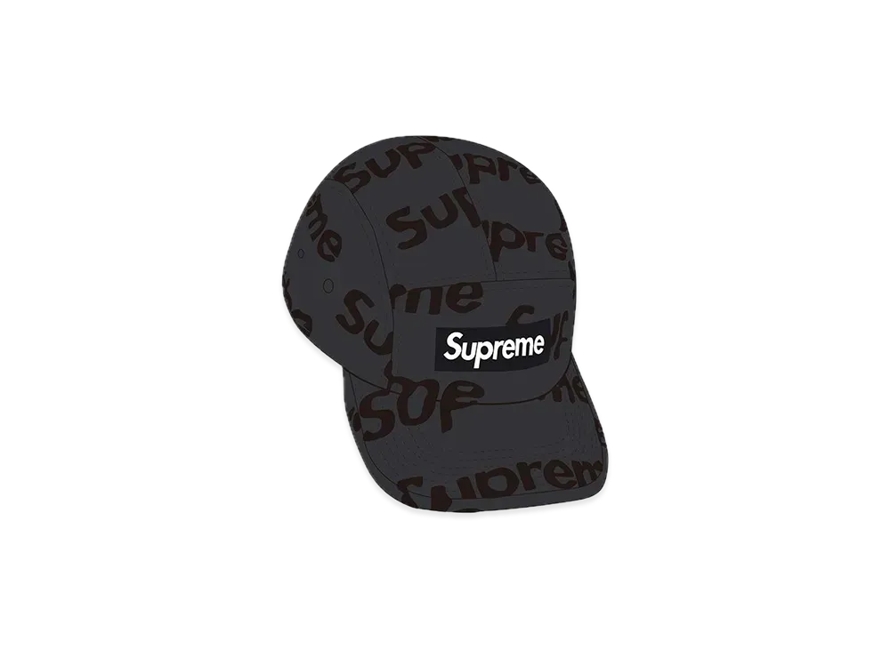 Supreme Frayed Logos Denim Camp Cap "Black"