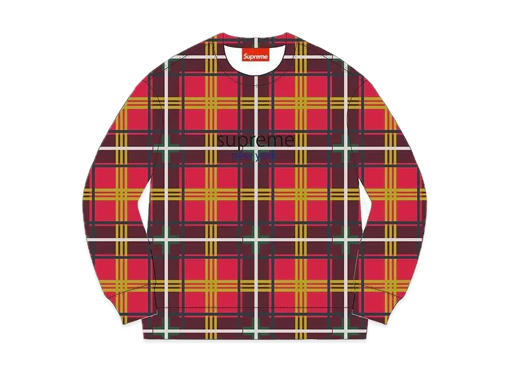 Supreme Plaid Crewneck "Red"