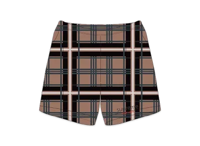 Supreme Plaid Sweatshort "Brown"