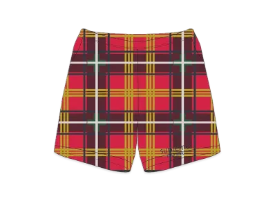 Supreme Plaid Sweatshort "Red"