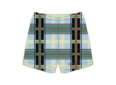 Supreme Plaid Sweatshort "Blue"