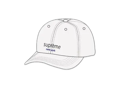 Supreme Classic Logo 6-Panel "White"