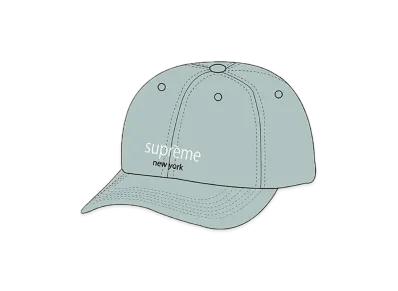 Supreme Classic Logo 6-Panel "Blue"