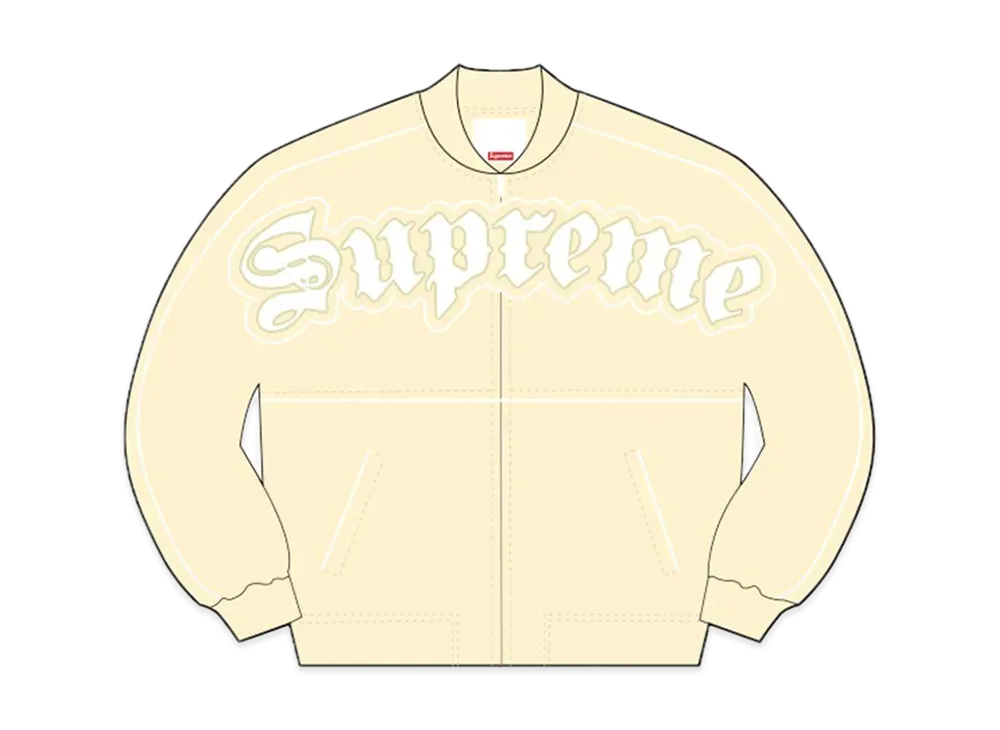 【新品・未使用】Supreme Twill Old English スタジャン Supreme Twill Old English Varsity Jacket Black シュプリーム