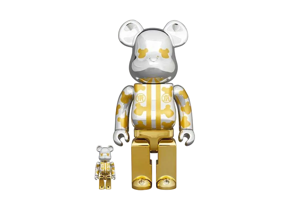 Bearbrick Happy Tokyo Silver Plated 100% & 400%