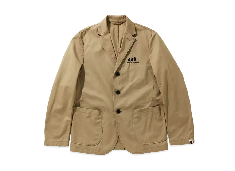 A BATHING APE CDG OSAKA TAILORED JACKET "Tan"