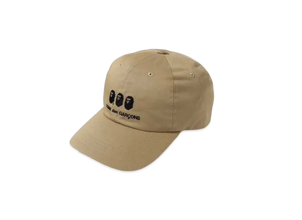 A BATHING APE CDG OSAKA PANEL CAP "Tan"