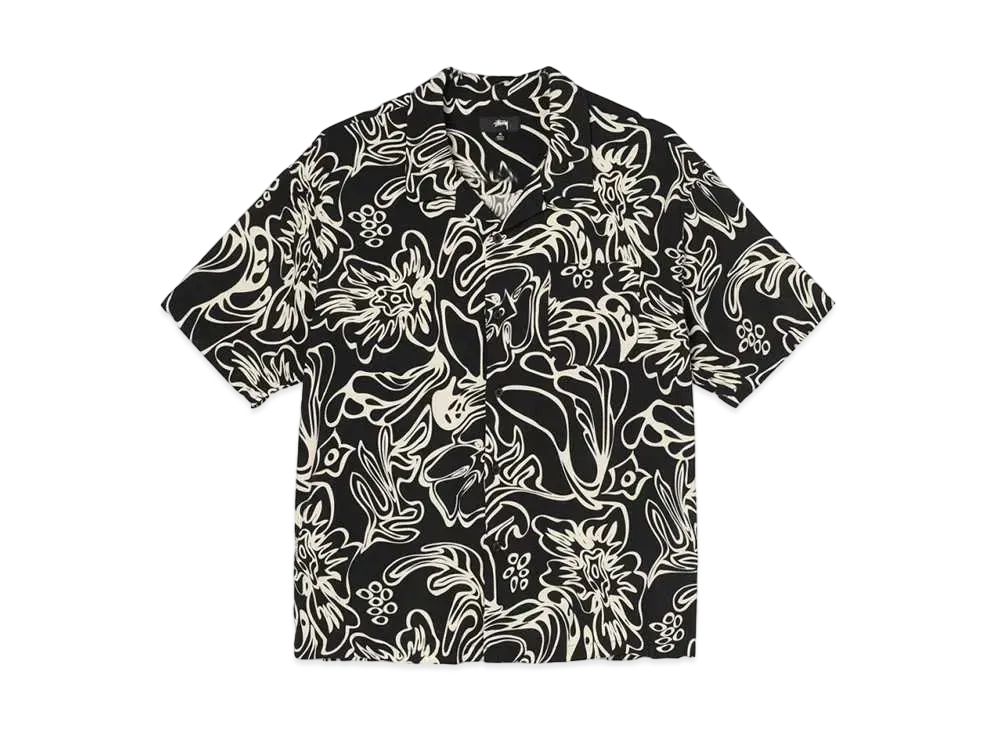 Stussy WAVY HAWAIIAN SHIRT "Black"