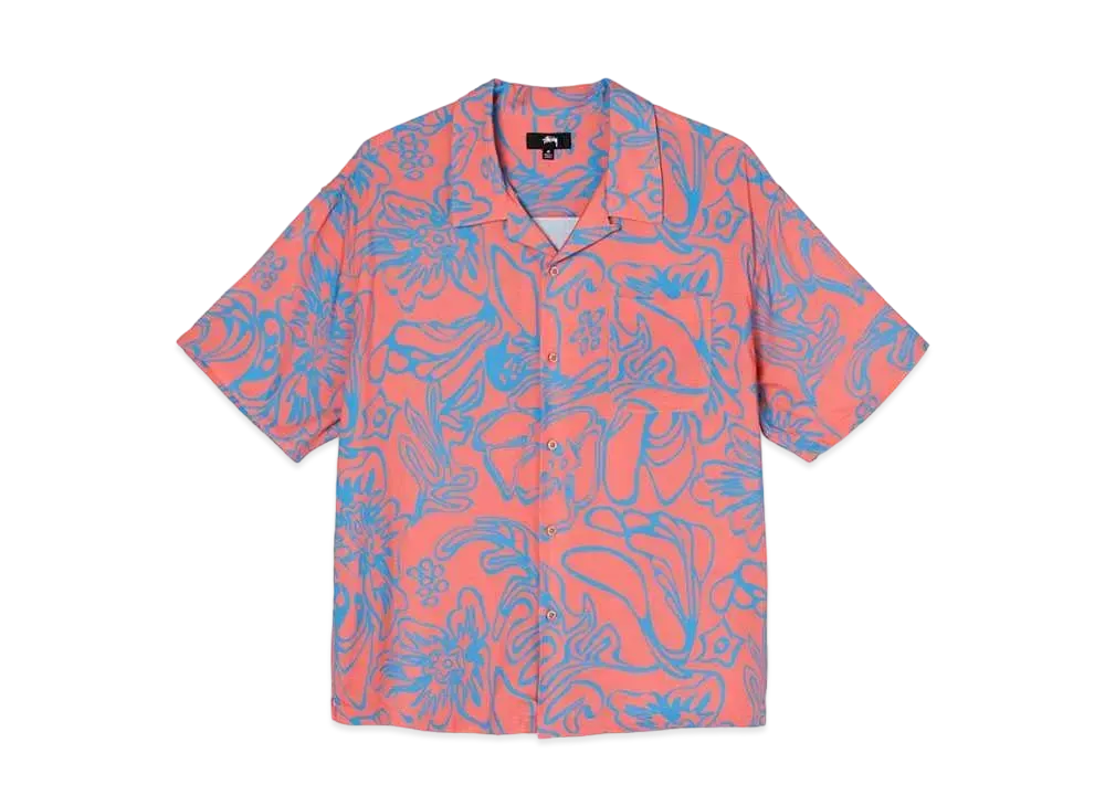 Stussy WAVY HAWAIIAN SHIRT "Peach"