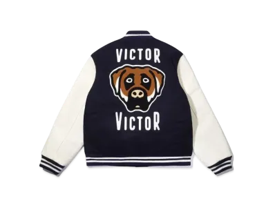 VICTOR VICTOR VARSITY JACKET "Navy"