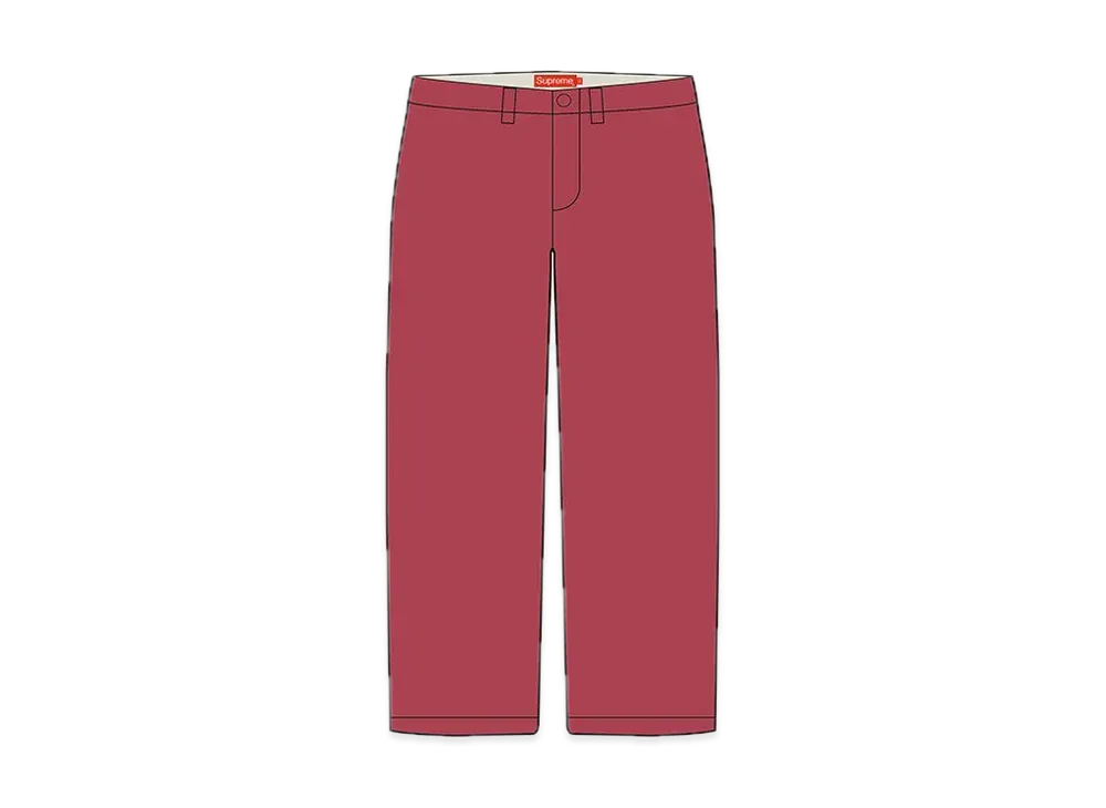 Supreme Pin Up Chino Pant "Cardinal"