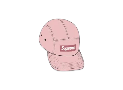 Supreme Reversed Label Camp Cap "Pink"