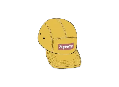 Supreme Reversed Label Camp Cap "Yellow"