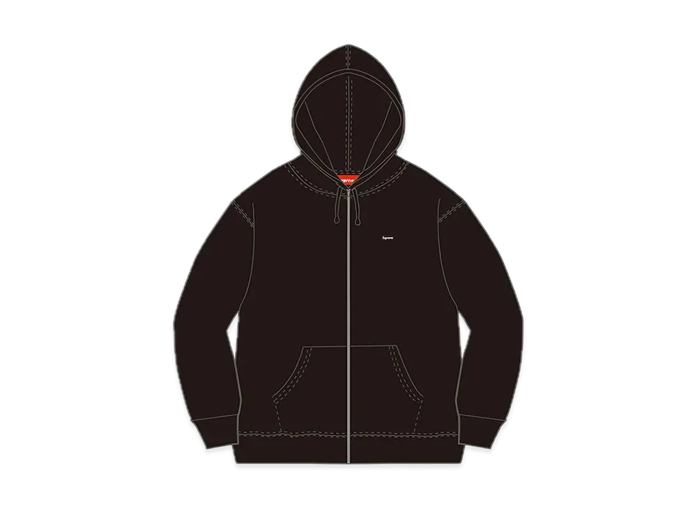 Supreme Small Box Zip Up Hooded Sweatshirt "Black"