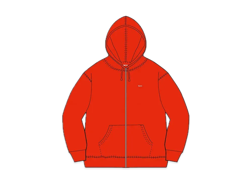 Supreme Small Box Zip Up Hooded Sweatshirt "Red"