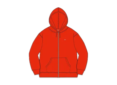 Supreme Small Box Zip Up Hooded Sweatshirt "Red"