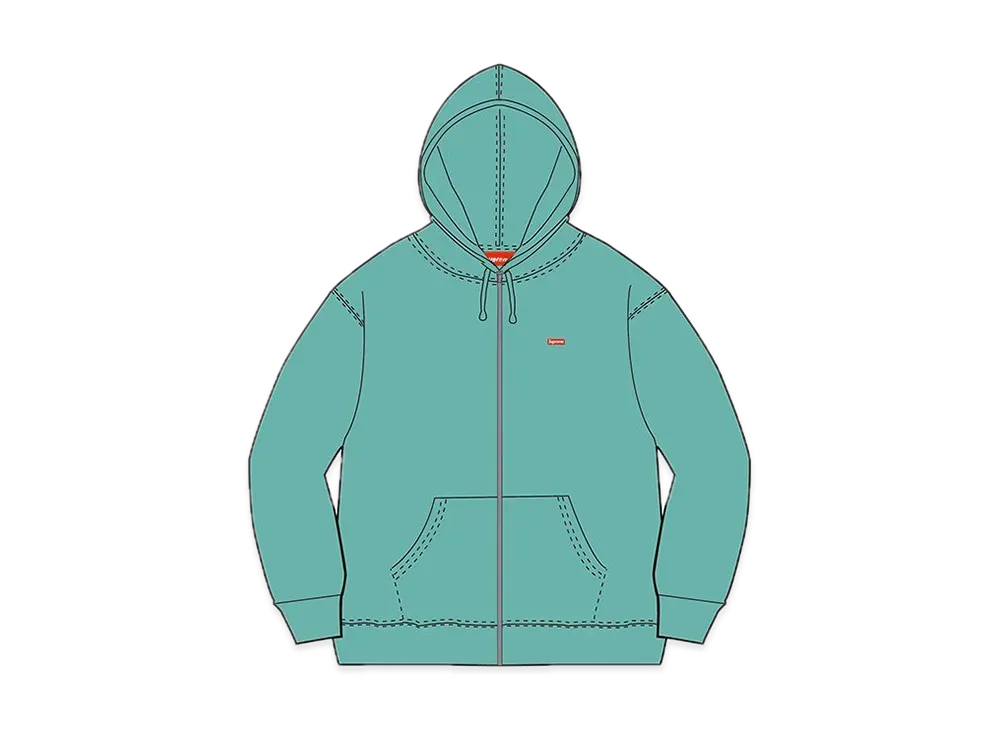 Supreme Small Box Zip Up Hooded Sweatshirt "Dusty Aqua"