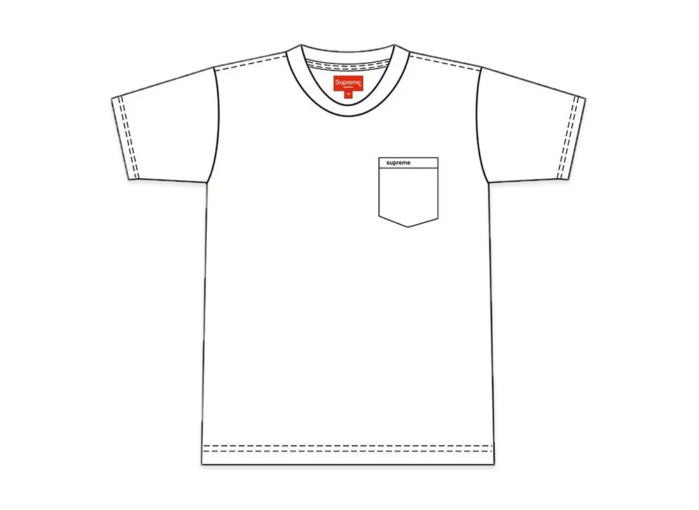 Supreme S/S Pocket Tee "White"(21SS)