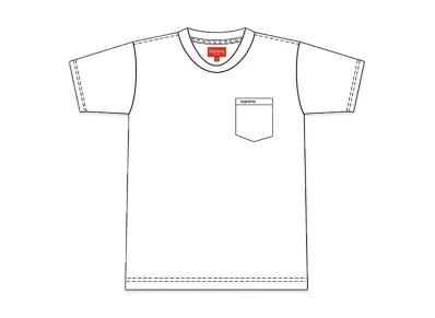 Supreme S/S Pocket Tee "White"(21SS)