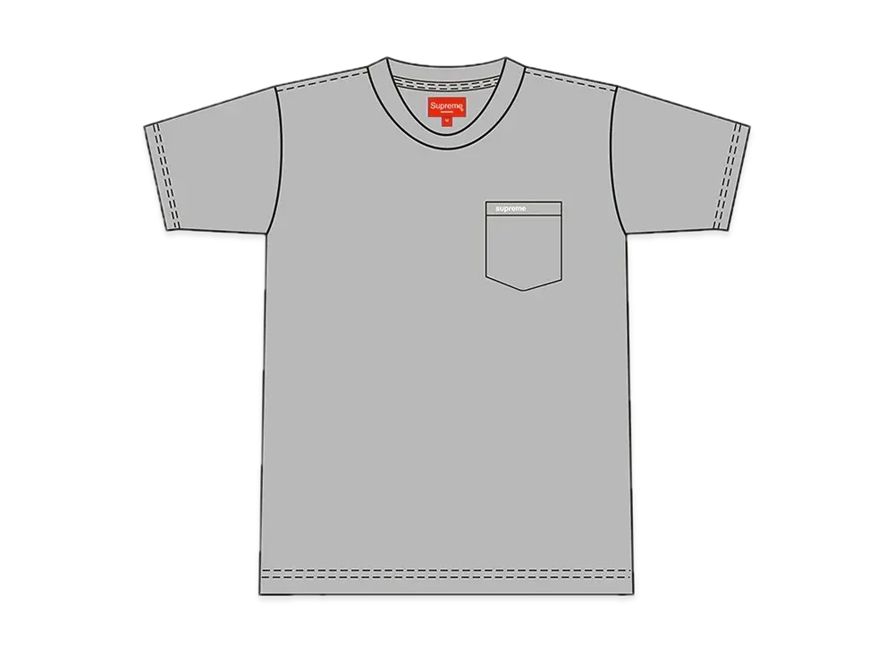 Supreme S/S Pocket Tee "Grey"(21SS)