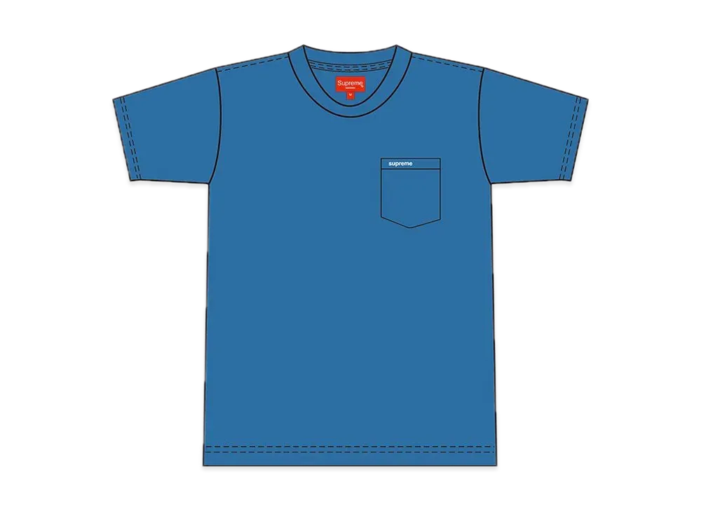 Supreme S/S Pocket Tee "Blue"(21SS)