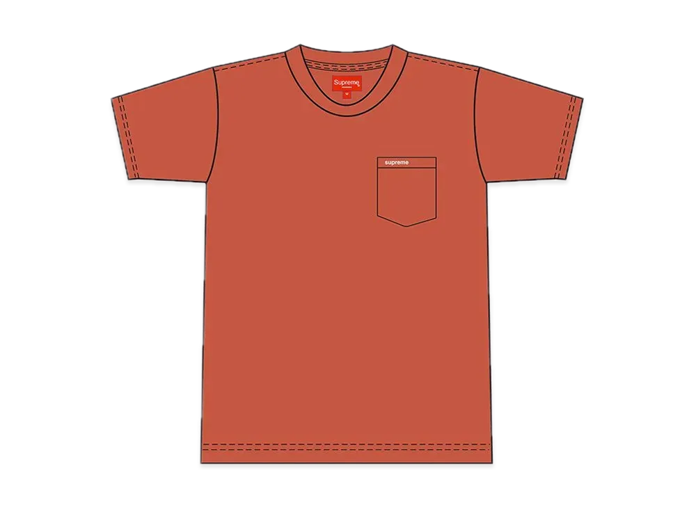 Supreme S/S Pocket Tee "Rust"(21SS)