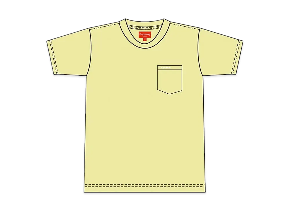 Supreme S/S Pocket Tee "Yellow"(21SS)