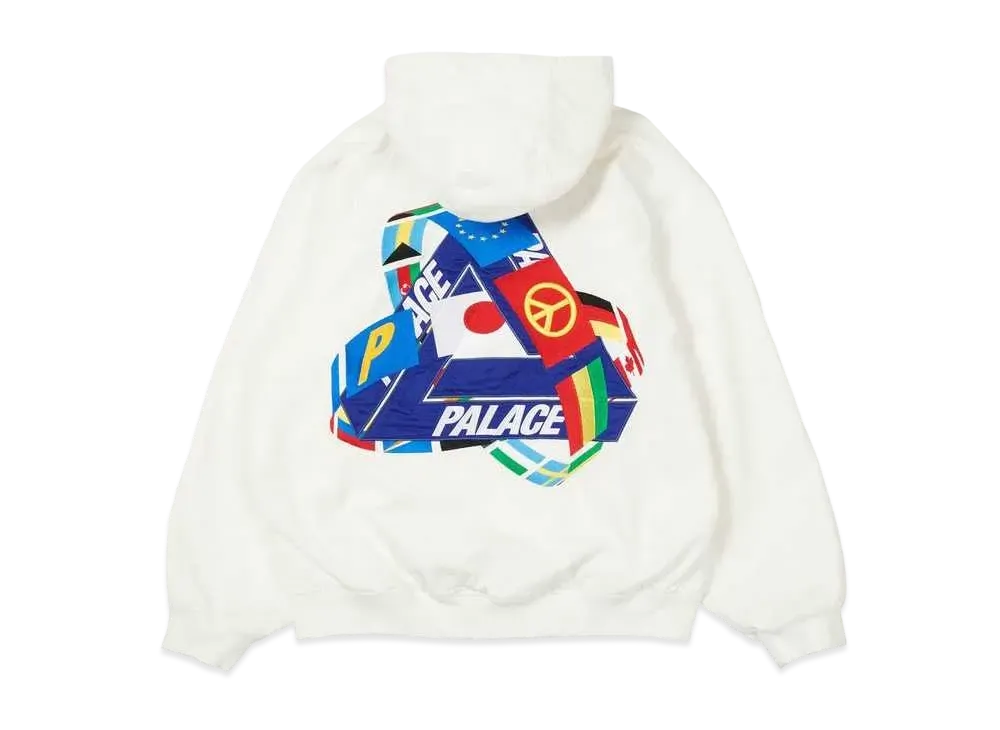 PALACE Tri-Flag Hooded Jacket "White"