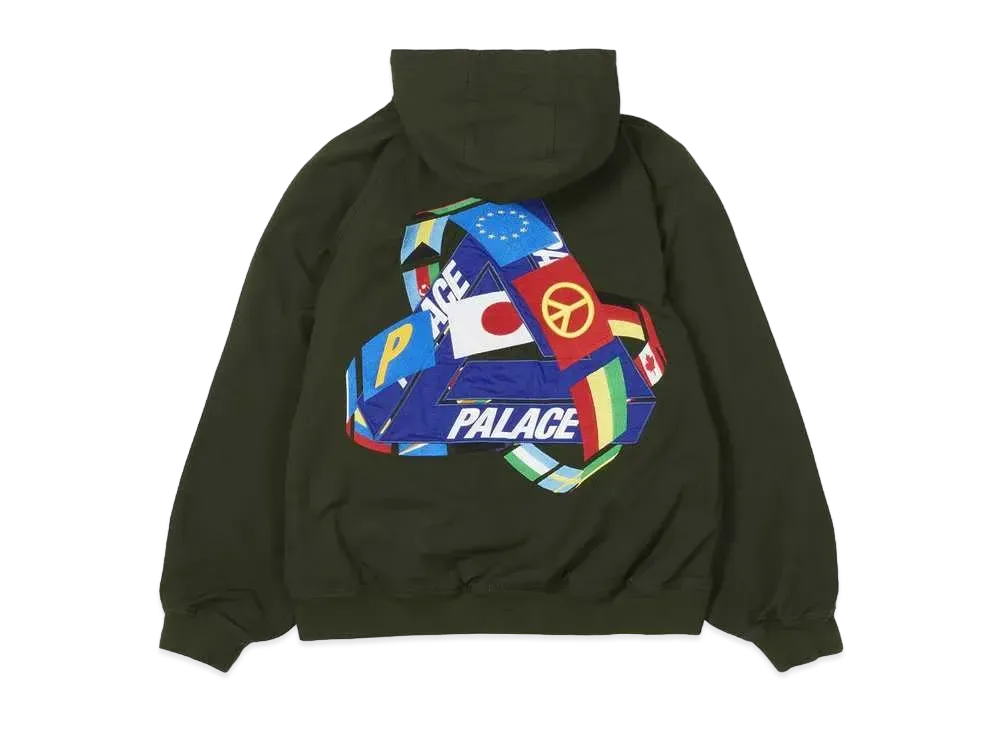 PALACE Tri-Flag Hooded Jacket "Olive"