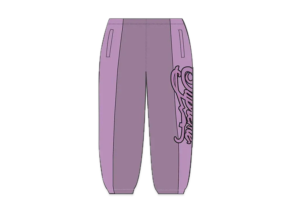 Supreme Paneled Script Sweatpant "Purple"