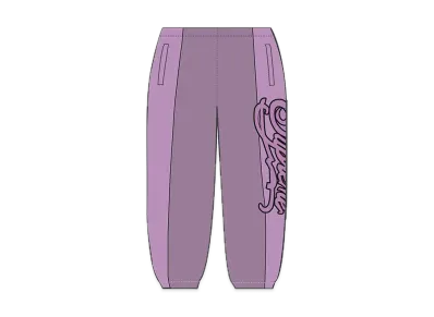Supreme Paneled Script Sweatpant "Purple"