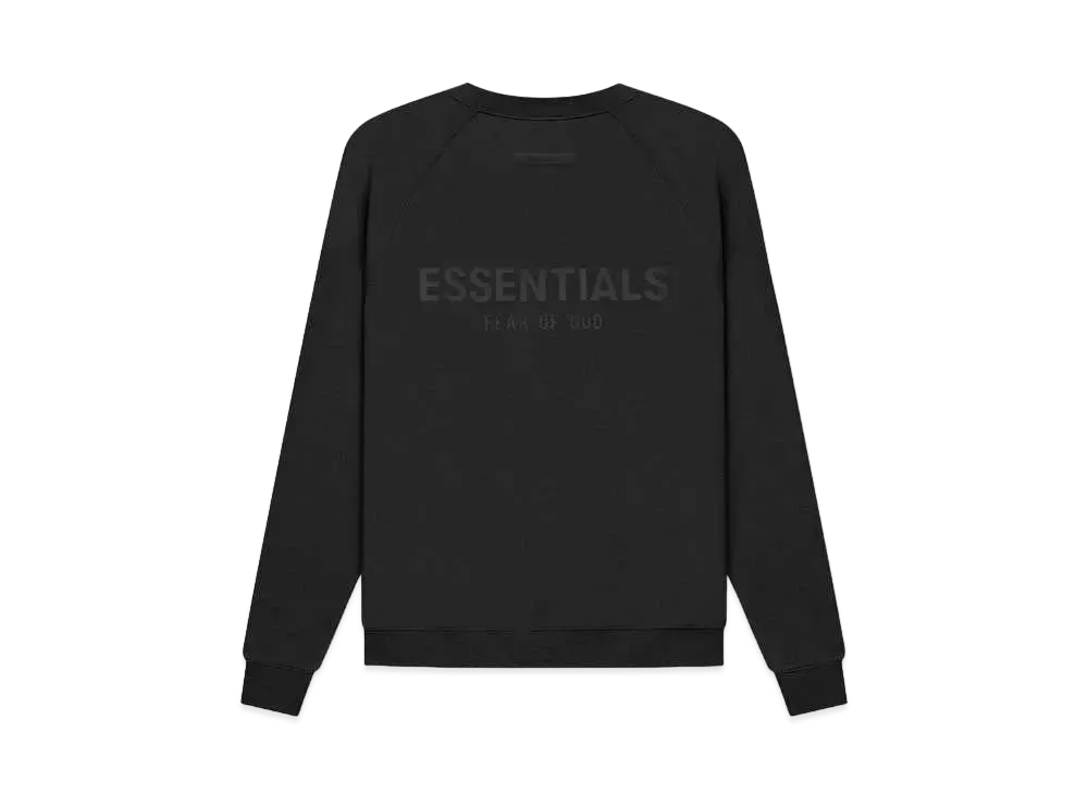 FEAR OF GOD ESSENTIALS Pull-Over Crewneck "Black/Stretch Limo"