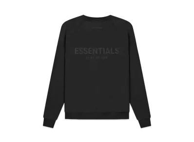 FEAR OF GOD ESSENTIALS Pull-Over Crewneck "Black/Stretch Limo"