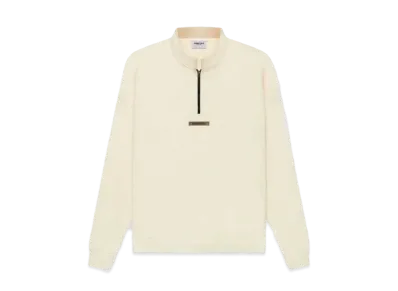 FEAR OF GOD ESSENTIALS Mockneck Half Zip "Butter cream"