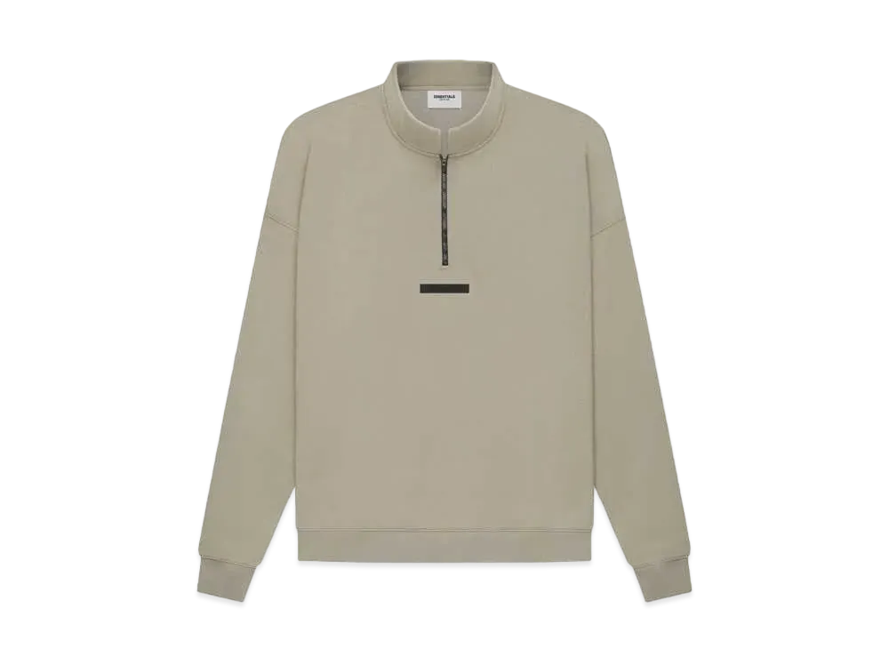 FEAR OF GOD ESSENTIALS Mockneck Half Zip "Moss"