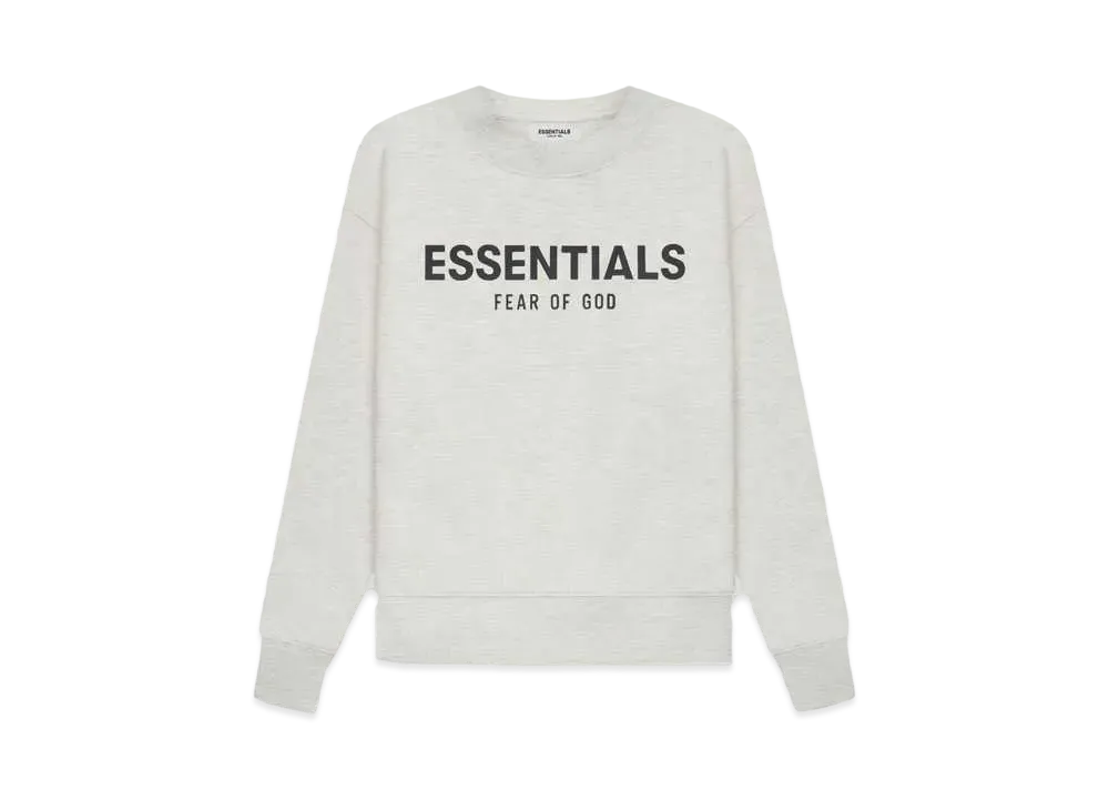 FEAR OF GOD ESSENTIALS Kids Pull-Over Crewneck "Light Heather Oatmeal"