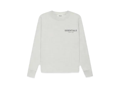 FEAR OF GOD ESSENTIALS Kids Long Sleeve Tee "Light Heather Oatmeal"