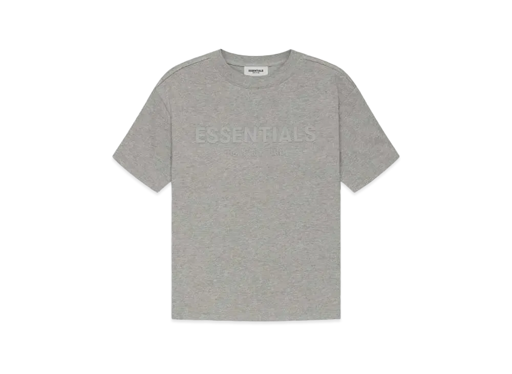 FEAR OF GOD ESSENTIALS Kids Short Sleeve Tee "Dark Heather Oatmeal"