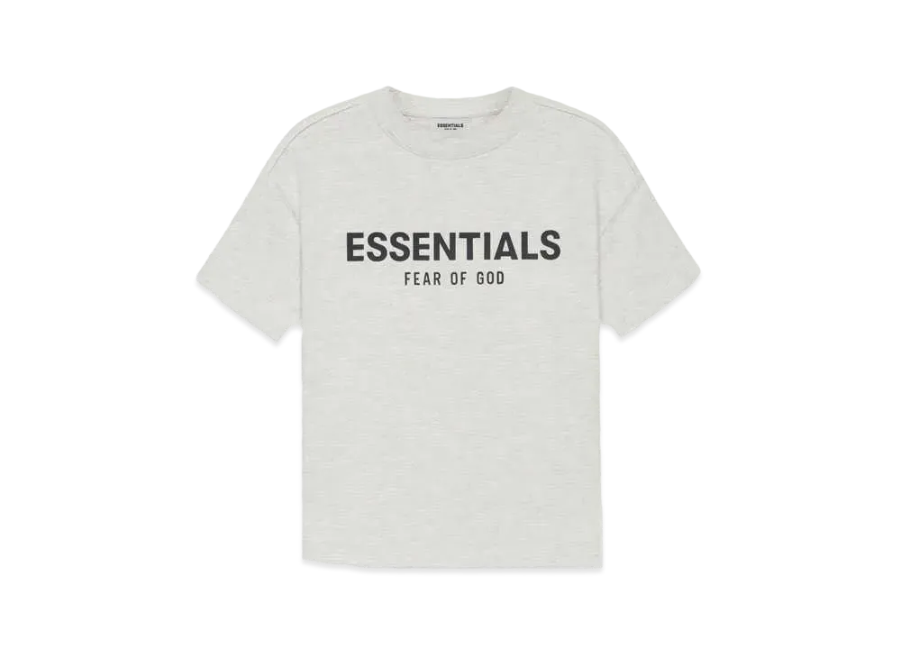 FEAR OF GOD ESSENTIALS Kids Short Sleeve Tee "Light Heather Oatmeal"