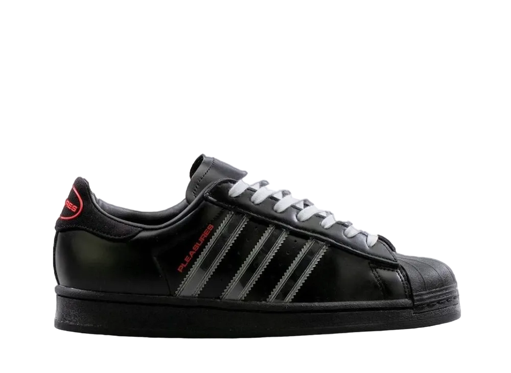 PLEASURES × adidas CONSORTIUM SUPERSTAR "BLACK"
