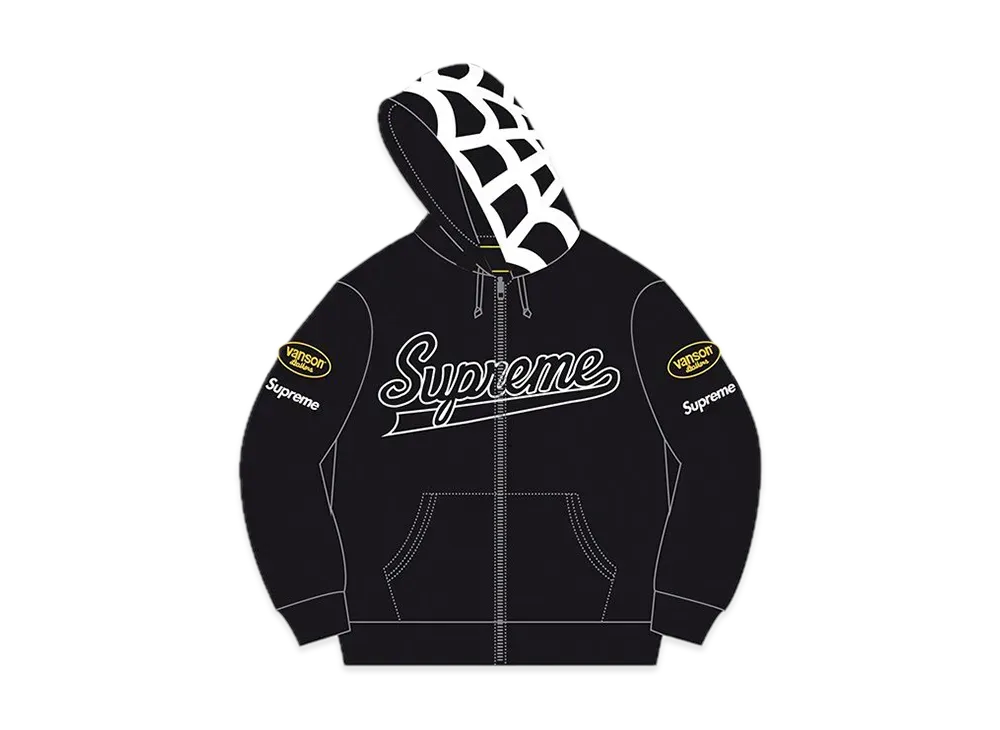 Supreme / Vanson Leathers® Spider Web Zip Up Hooded
